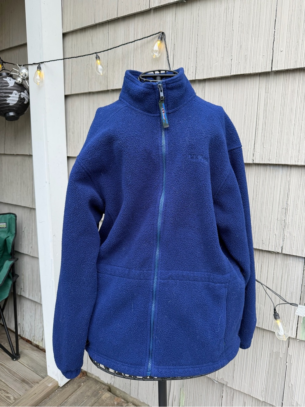 L.L. Bean Navy Blue Full-Zip Fleece Jacket